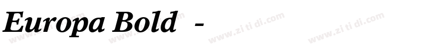 Europa Bold字体字体转换